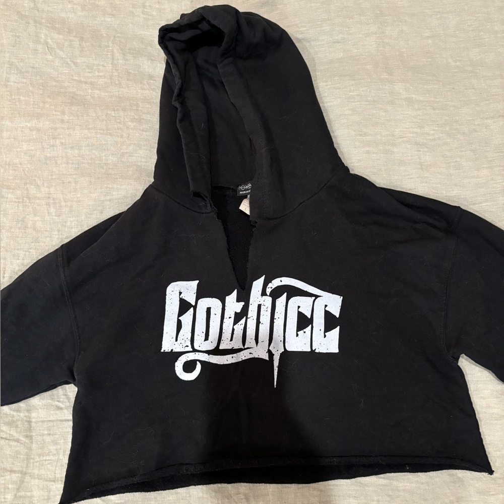 Foxblood Gothicc cropped hoodie - large